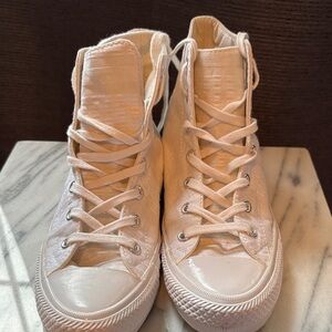 Classic High-Top Canvas Sneakers in White